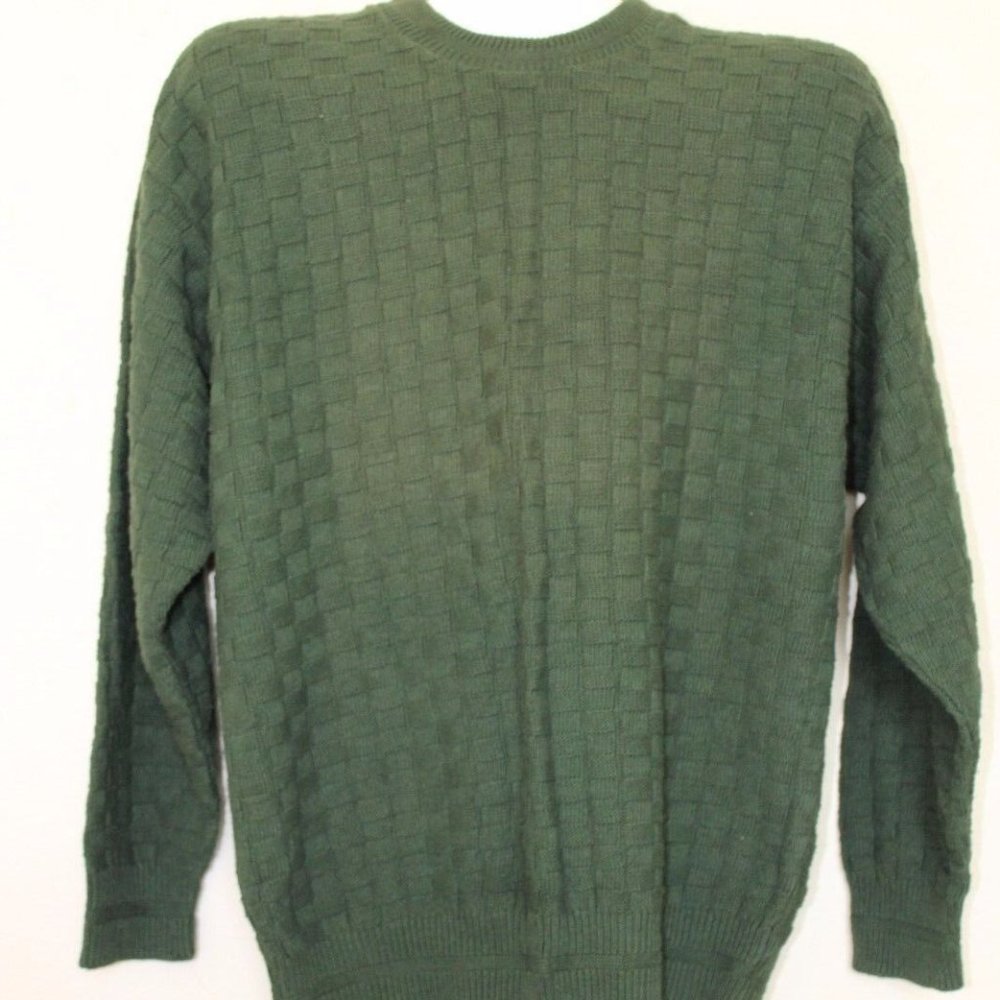 John Weitz Men's Crewneck 100% Cotton Sweater Size:M, Green